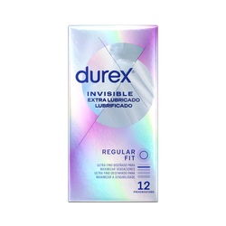 Durex Invisible Extra Lubricado Preservativos 12 U