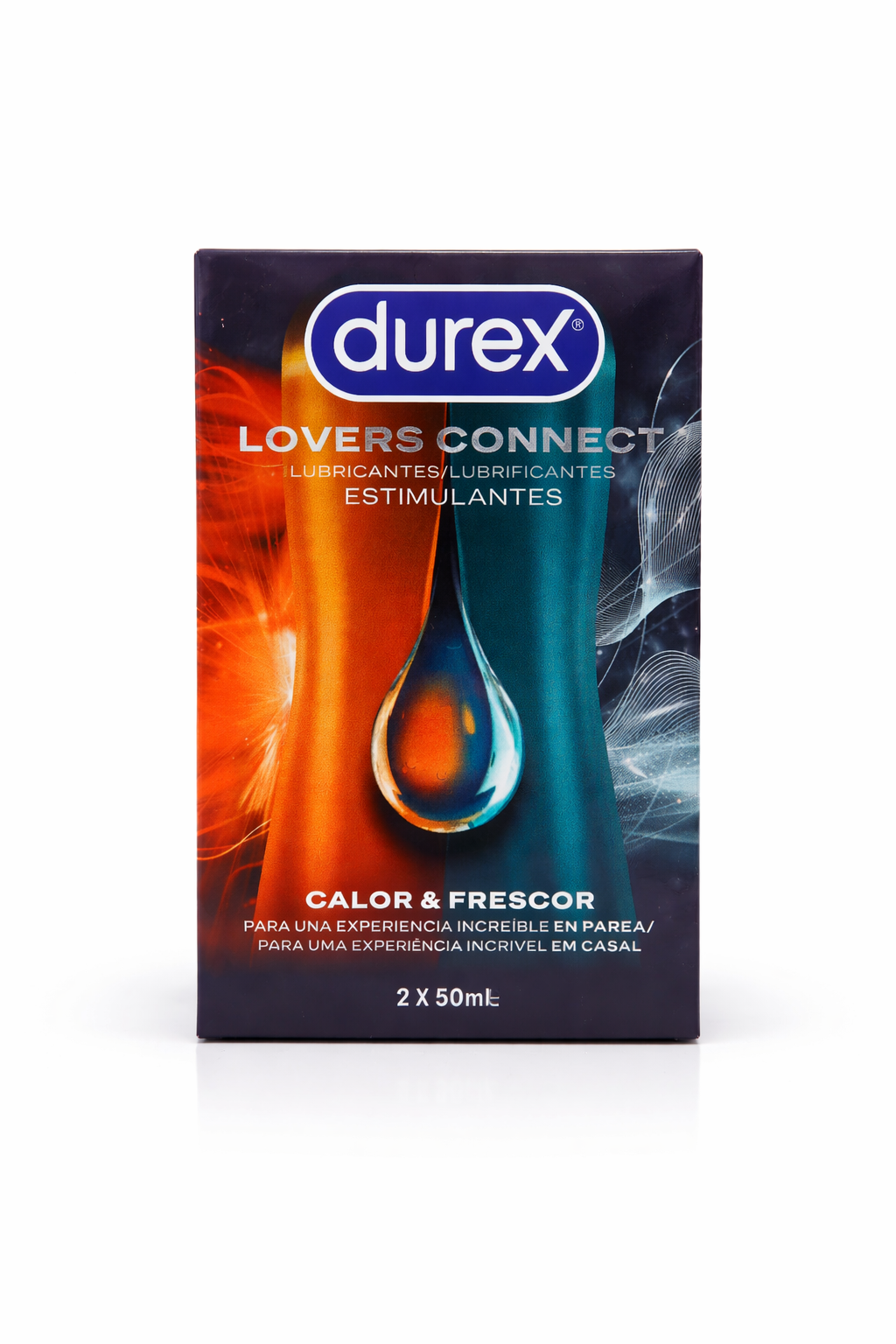 Durex Lovers Connect Lubricantes Estimulantes Calor y Frescor 2x50 ml