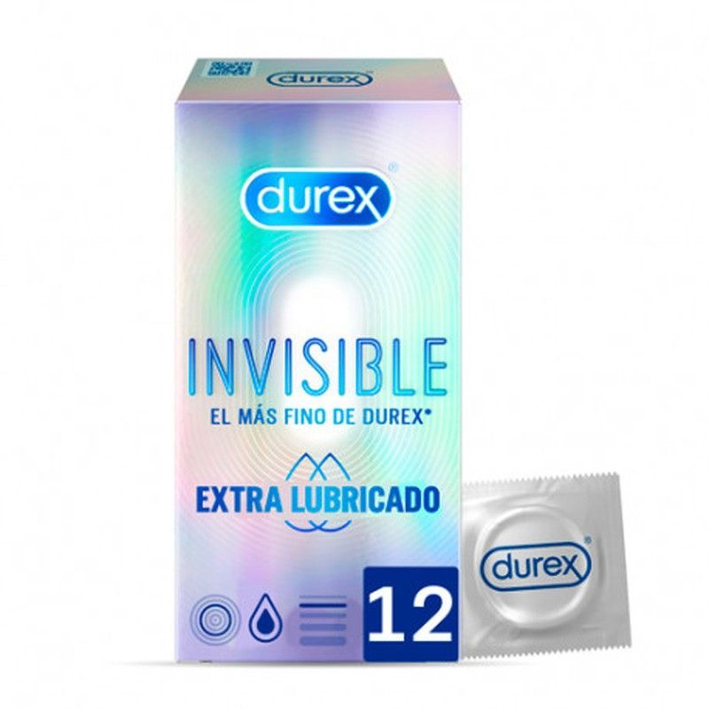 Durex Preservativos Invisible Extra Fino Extra Lubricado 12uds