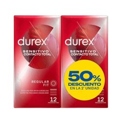 Durex Sensitivo Contacto Total 12 preservativos 2 cajas