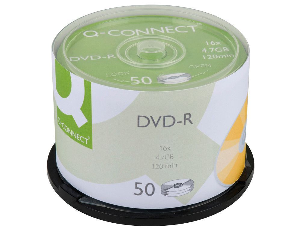Dvd-R Q-Connect Capacidad 4,7Gb Duracion 120Min Velocidad 16X Bote de 50 Unidades