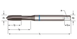E241 - dormer hss-e-pm super-b shark m  m macho de máquina con entrada en hélice shark (anillo azul) entrada en hélice din 371 le 10, din 376 ge 12
