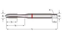 E255 - dormer hss-e-pm brillante shark m  m macho de máquina con entrada en hélice shark (anillo rojo) entrada en hélice din 371 le 10, din 376 ge 12