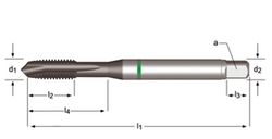 E472 - dormer hss-e-pm super-b shark m  m macho de máquina con entrada en hélice shark (anillo verde) entrada en hélice din 371 le 10, din 376 ge 12