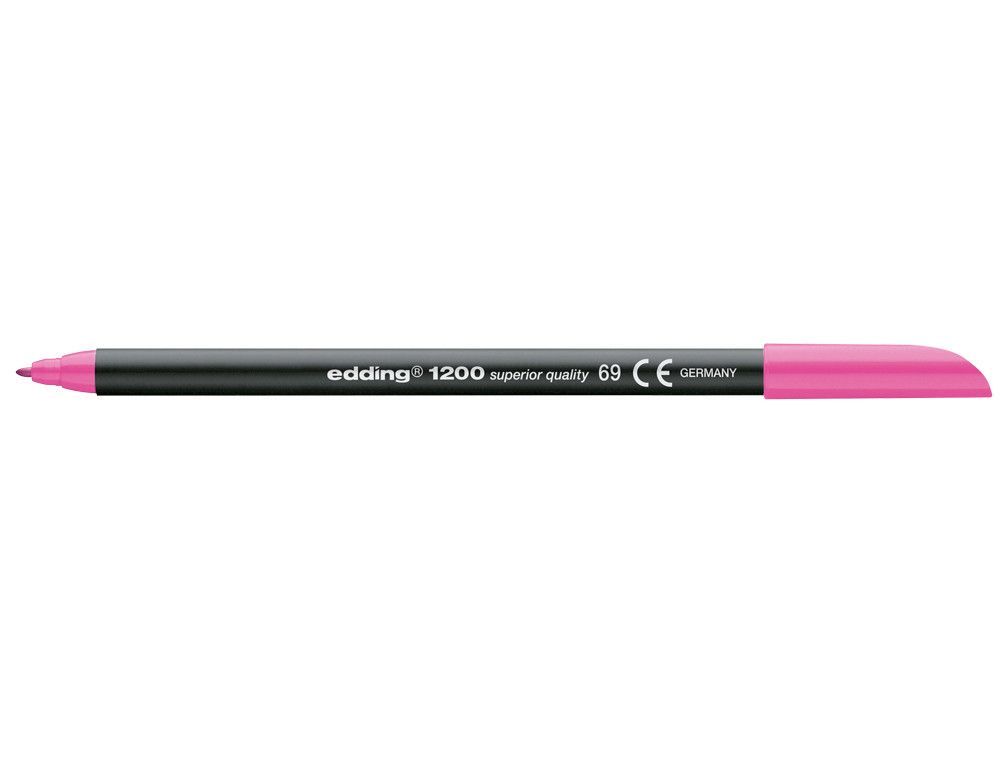 EDDING 1200 Rotulador rosa fluorescente trazo 0,5 a 1 mm. Ref. 1200-69