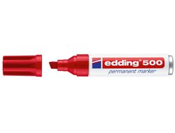 EDDING 500 MARCADOR PERMANENTE PUNTA BISELADA TRAZO 2-7 MM Rojo Ref. 500-02