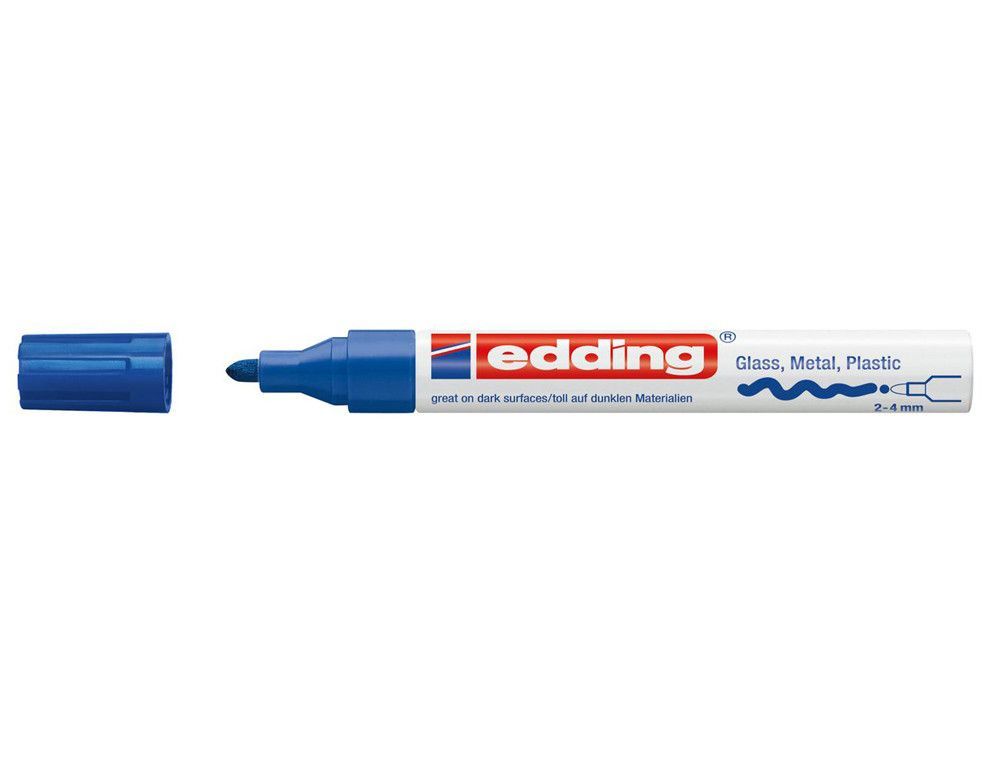 EDDING 750 marcador permamente punta cónica trazo 2-4 mm. color color azul Ref. 750-3