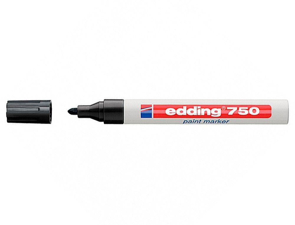 EDDING 750 marcador permamente punta cónica trazo 2-4 mm. color negro ref. 750-1
