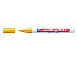 EDDING 751 Marcador Permanente Tinta Opaca Punta Conica Trazo 1-2 Mm Amarillo Ref. 751-05