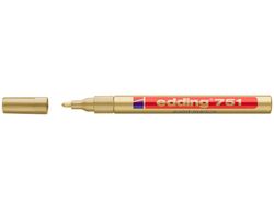 EDDING 751 Marcador Permanente Tinta Opaca Punta Conica Trazo 1 - 2 Mm Oro Ref. 751-53