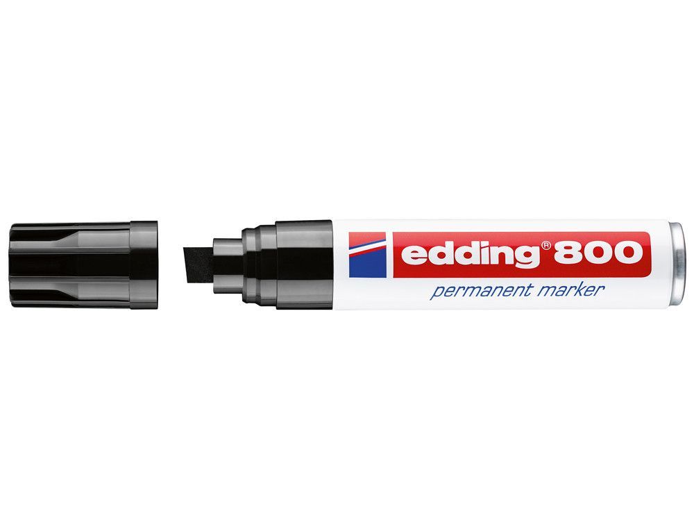 EDDING 800 Marcador Permanente Punta Biselada Trazo 4 - 12 Mm Negro Ref. 800-01