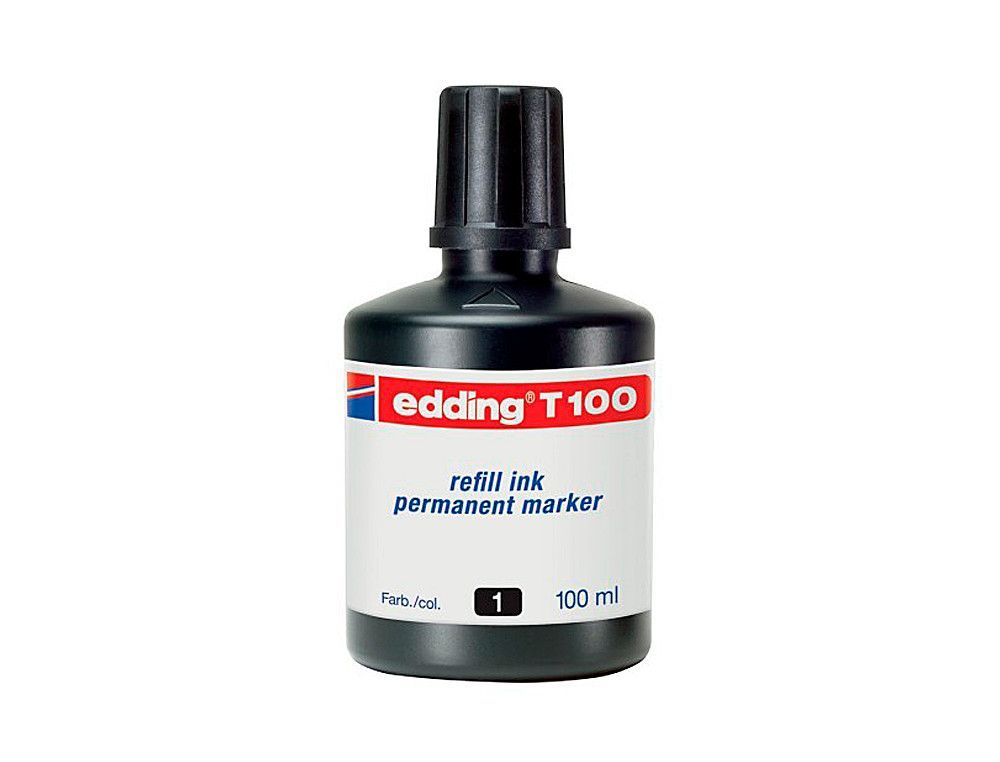 EDDING Bote Tinta T100 (100 ml) negro T100-01