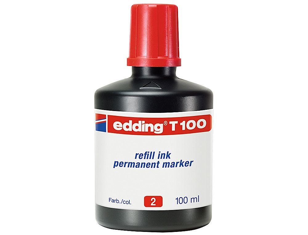 EDDING Bote Tinta T100 (100 ml) rojo T100-02
