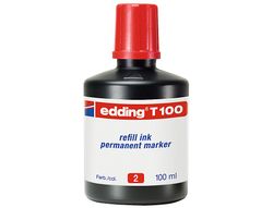 EDDING Bote Tinta T100 (100 ml) rojo T100-02