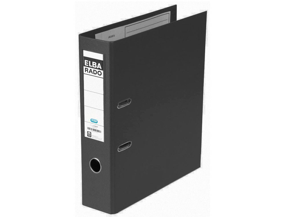 ELBA Archivador Palanca Rado Plast A4 Lomo 80mm Negro 100022631