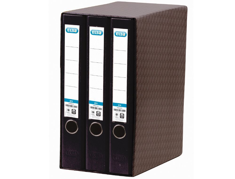 ELBA Módulo Archivador 3ud A4 Lomo 50mm Negro 100580060