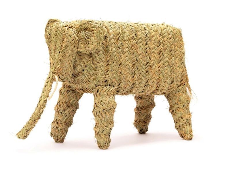 Elefante de ratán Yerada 40 cm