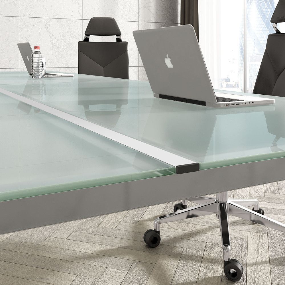 Embellecedor 160 Mesa Tablero Cristal 2203 Blanco