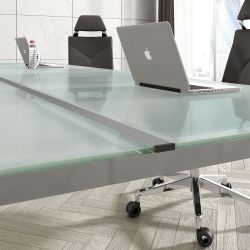 Embellecedor 180 Mesa Tablero Cristal 2204 Gris
