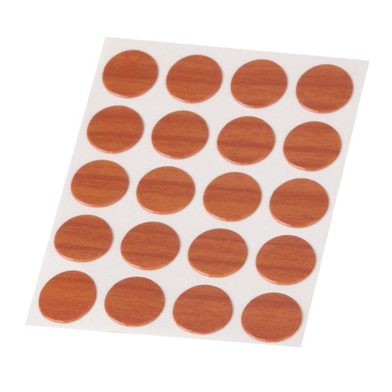 Embellecedor adhesivo EHL para tornillo. Tapa Tornillos Adh. 20 Ud. Cerezo.