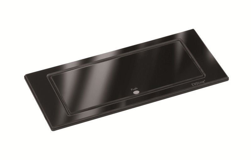 Enchufe back flip cristal negro brillo