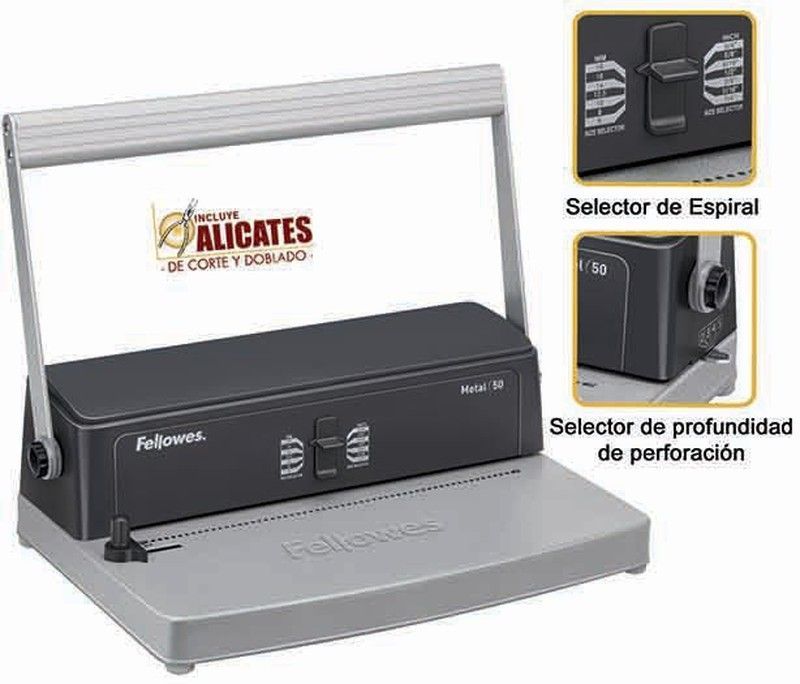 Encuadernadora de espiral metálico metal 50