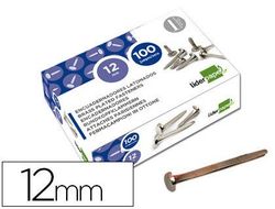 Encuadernadores Liderpapel N.0 12 Mm-Caja de 100 Niquelados