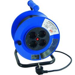 Enrollador de cable eléctrico con 4 bases, termostato y soporte metálico