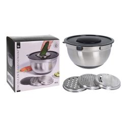 Ensaladera + 3 Rallador, 25X25X14Cm, A12405340. Excellent Houseware