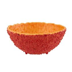 Ensaladera de loza en rojo y naranja, Ø 25 x 11,1 cm | Amazónia