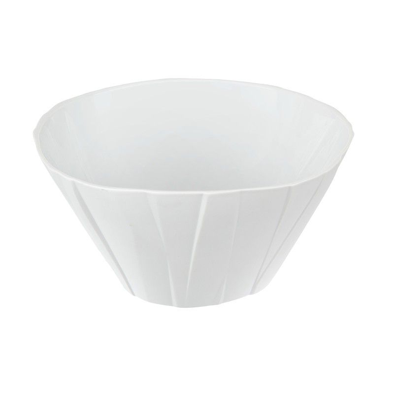 Ensaladera de porcelana en blanco, 25,6 x 25,6 x 12,4 cm | Matrix