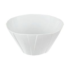 Ensaladera de porcelana en blanco, 25,6 x 25,6 x 12,4 cm | Matrix