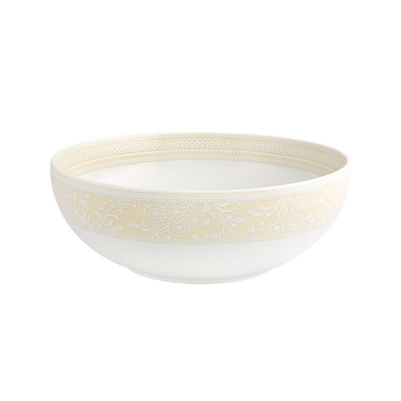 Ensaladera L de porcelana en marfil, Ø 28 x 10 cm | Ivory