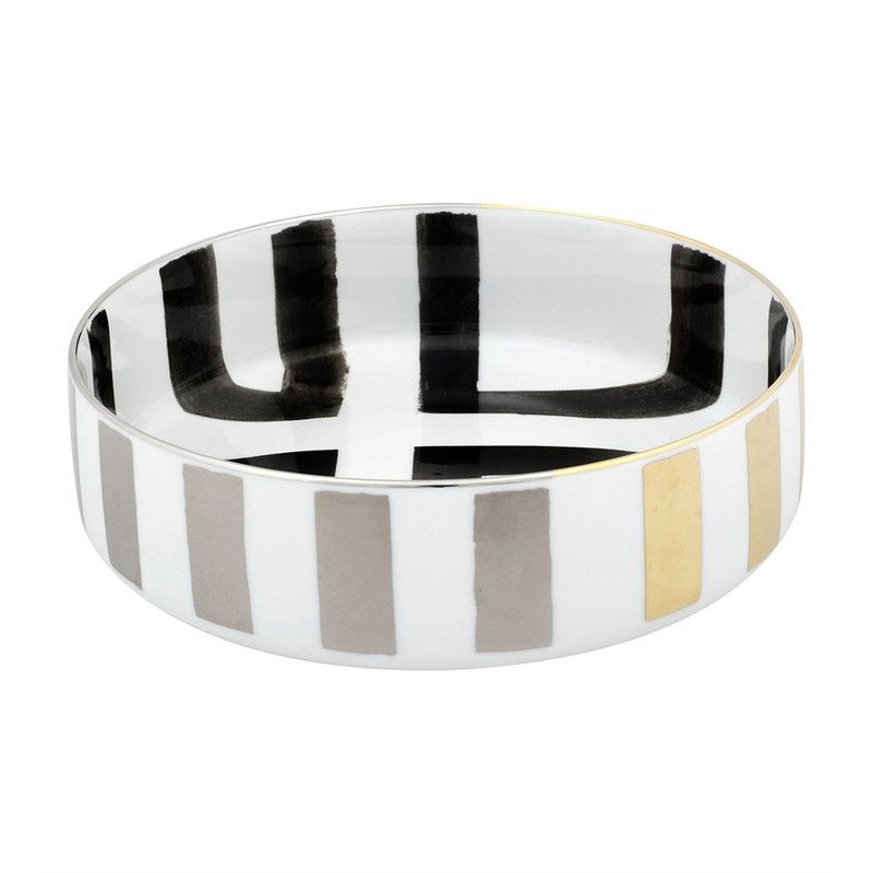 Ensaladera M de porcelana en multicolor, Ø 21,2 x 6,8 cm | Sol Y Sombra