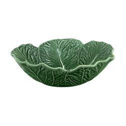 Ensaladera S de loza en verde, Ø 29 x 8 cm | Repollo