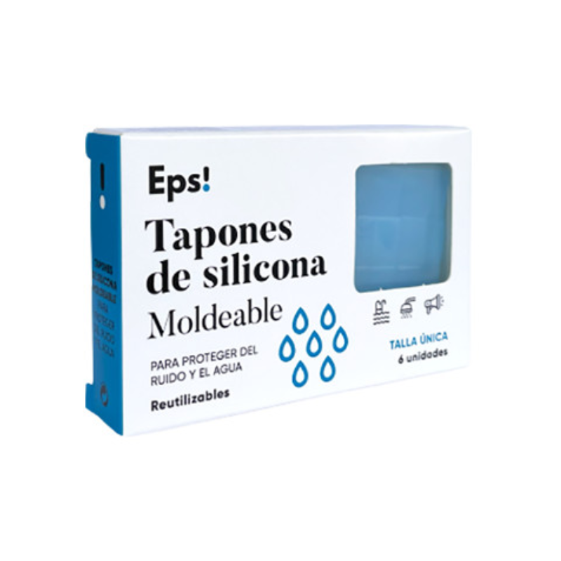 EPS! Tapón Silicona Moldeable 6uds – Protección Auditiva contra Agua y Ruido