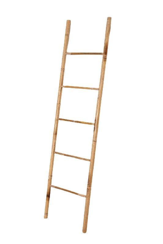 Escalera de bambú decorativa natural