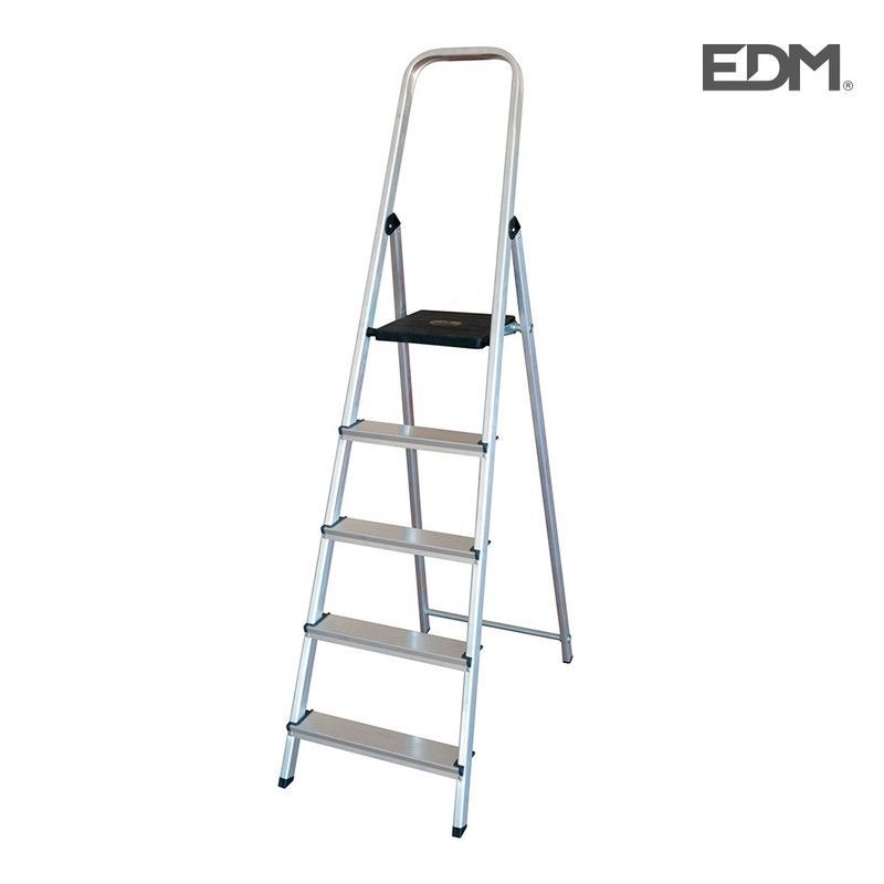 Escalera domestica aluminio 5 peldaños edm