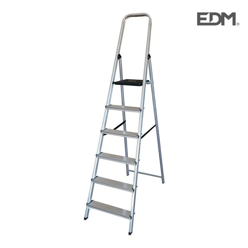 Escalera domestica aluminio 6 peldaños edm