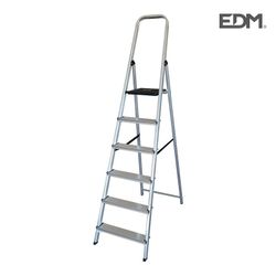Escalera domestica aluminio 6 peldaños edm