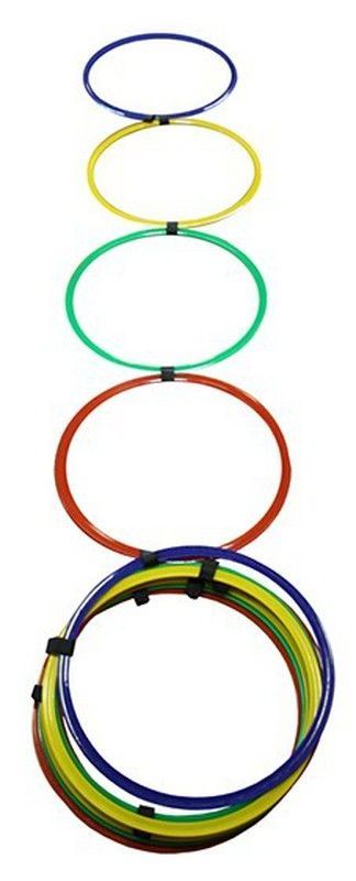 Escalera para agilidad con aros multicolor