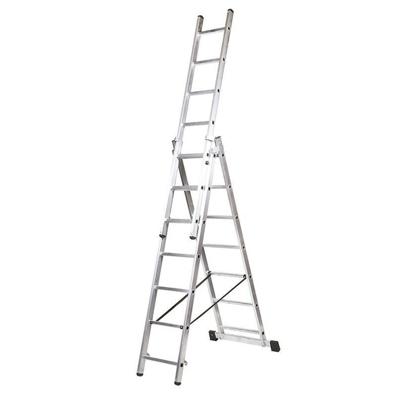 Escalera Transf. Aluminio 3x7 Peldaños