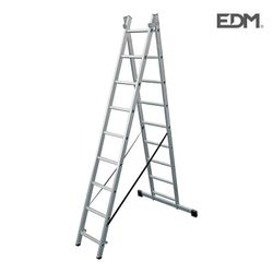 Escalera Transformable Aluminio 2x9 Peldaños Edm