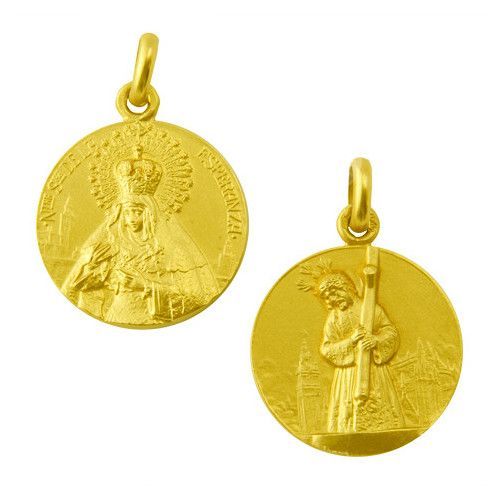 Escapulario Oro 18kts Nuestra Sra. De Aranzazu/Sagrado Corazon 20mm ME1/1/61/20