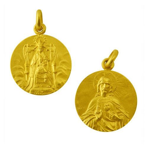 Escapulario Oro 18kts Nuestra Sra De La Merced/Sagrado Corazón 20mm ME1/1/59/20