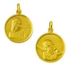 Escapulario Oro 18kts Nuestra Sra. de Montserrat/Cristo De Igualada 17mm ME1/9/124/17