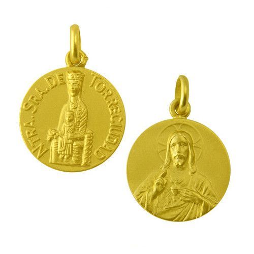 Escapulario Oro 18kts Nuestra Sra. de Torreciudad/Sagrado Corazon 18mm ME1/1/158/18
