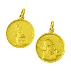 Escapulario Oro 18kts Virgen de la Piedad / Santo Cristo de Igualada 17mm ME1/9/68/17