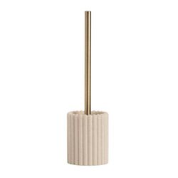 Escobilla de baño de poliresina en beige, 10 x 10 x 36 cm | Stripes