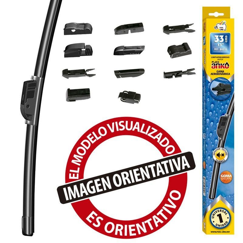 ESCOBILLA LIMPIAPARABRISAS FLEXIBLE MED. 38CM ANKO